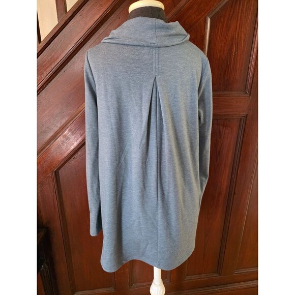 LOGO Lounge Cozy Blue Long Sleeve Tunic Size M - Picture 3 of 9